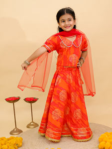 Hermosos niños indios Lehnga Choli, diseñador de niña tradicional Ghagra Choli para niñas - Product Image 4