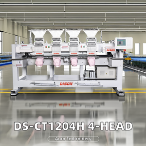 NUEVA Máquina de Bordar de Gorras DIY de 4 Cabezas DS-1002D-1-S7300A-305P con Marco de Plástico OEM, Área de Bordado 400*400, para Fábrica de Prendas - Product Image 3