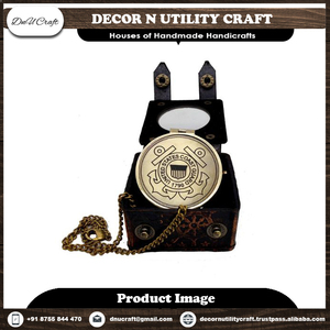 <b>Engraved</b> Gold-Plated Round Nautical Brass Pocket <b>Compasses</b> with Sundial Antique Design-Timeless Elegance - Product Image 6