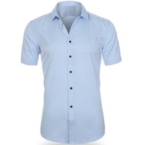 Camisa de Manga Corta Casual de Verano para Hombre, Personalizada, de Alta Calidad, 100% Poliéster, Corte Ajustado, con Botones y Logotipo Formal - Product Image 2