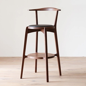 Meubles de bar Matériaux de chaise de bar élégants Combinaison de bois de teck massif avec coussin-Macio - Product Image 6