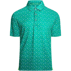 Golf de manga corta con estampado de rendimiento para hombre, para Polo, tela de lona, estilo de equipo - Product Image 3