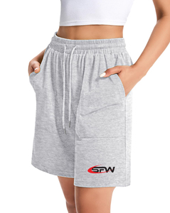 Short décontracté imprimé pour femmes Motif tropical Tissu léger avec poches élastiques à la taille Conçu pour les vacances Voyage Mode - Product Image 4