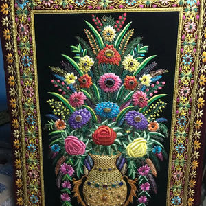 Alfombra Zari Joya India Hecha a Mano con Piedras Semipreciosas Elegante Tejido Tradicional al Mejor Precio y Calidad - Product Image 1