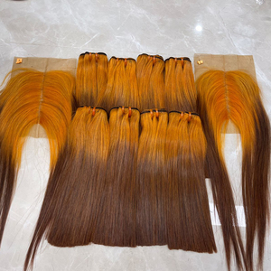 Ot-mechones de cabello humano de doble estiramiento, cabello de color alineado con cutícula, precio barato - Product Image 2