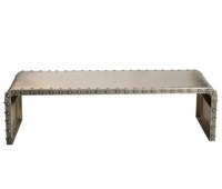 Table basse moderne écologique galvanisée - Meubles de salon faits à la main, restaurants, décoration de la maison M.R. ARTISANAT MR-1286