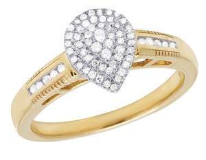 Conjunto nupcial de Halo en forma de pera, anillo de desgaste para fiesta de boda con plata de estrella S925 en anillo de compromiso elegante de diamante Moissanite - Product Image 6