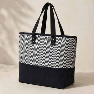 Wholesale Custom Logo <b>Large</b> Cotton Canvas <b>Beach</b> Tote <b>Bag</b> PP Laminated Two Tone Reusable Shopping Travel Resort OEM Private Label - Product Image 2