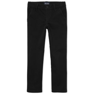 กางเกงชิโนผ้ายืดสีดำสไตล์คลาสสิกสำหรับเด็กผู้หญิงกางเกงชุดนักเรียนสำหรับฤดูร้อนฤดูหนาวผ้าฝ้ายโพลีเอสเตอร์แขนสั้น - Product Image 5