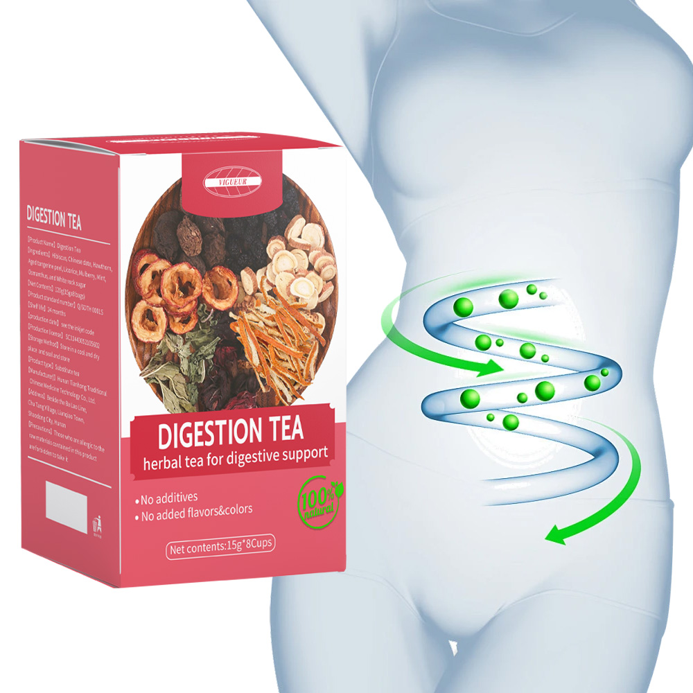 Digest Tea Raw 120g Box Supports Digestion & Stomach Health Includes Roselle Dark Plum Hawthorn Dried Tangerine Peel Licorice