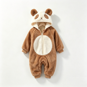 Tenue personnalisée pour nouveau-né, costume d'animal panda pour Halloween, tenue panda pour séance photo hivernale de bébé - Product Image 1