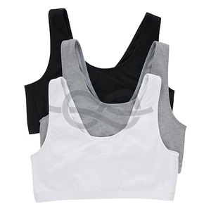 Soutien-gorge de sport de fitness élégant et confortable pour femmes, col rond, bralette en coton, haut court, vêtements et superpositions - Product Image 1