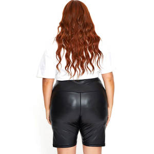 Ropa de invierno personalizada de alta calidad, pantalones cortos de motorista de cuero para mujer, recién llegados, ropa ajustada, servicios OEM, diseño transpirable - Product Image 2