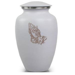 Praying Hand Aluminium Adult Cremation Urns Highest Quality Funeral Urns Low <b>Prices</b> Human Ashes Urns - Product Image 1