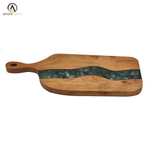 Tablero de charcutería de madera de mango de tamaño personalizable, tablero de servicio de cocina duradero para queso, carne, hueso, incrustaciones para picar - Product Image 2