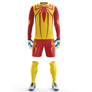 100% poliéster personalizado sublimación portero uniforme Kit OEM equipo de fútbol desgaste con estilo de corte automatizado - Product Image 2