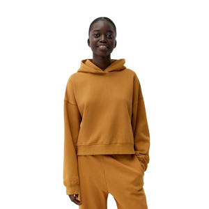 Ensemble survêtement deux pièces décontracté pour femme, sweat à capuche court et pantalon de jogging uni, avec épaules tombantes, style décontracté - Product Image 4