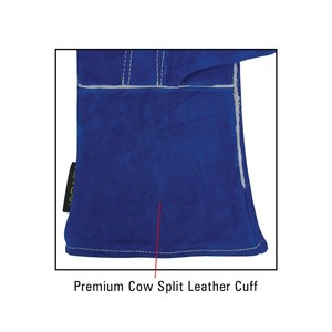 Guantes DE TRABAJO DE SEGURIDAD DE CUERO dividido largo con aislamiento de diseño personalizado MOQ bajo para soldadura - Product Image 5