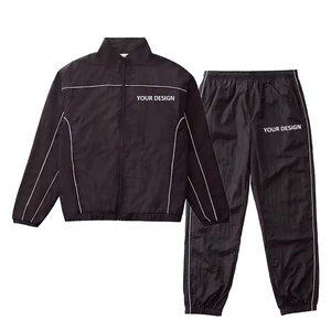 Ropa informal con estampado de algodón 100% personalizado, chándal cortavientos impermeable para exteriores, ropa de entrenamiento transpirable de talla grande para correr en invierno - Product Image 1