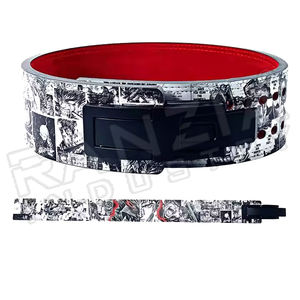 Ceinture d'haltérophilie en cuir de vachette Fitness motif Anime Gym puissance levier de levage ceinture 10 mm /13mm - Product Image 5