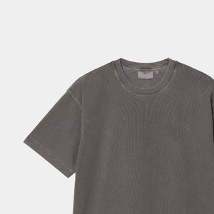 Camisetas de algodón 100% de alta calidad para hombre, venta al por mayor, ajuste holgado, estilo informal, tela de estambre, serigrafía, patrón de letras - Product Image 2