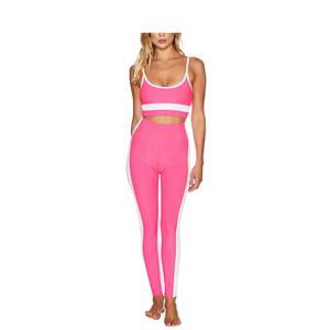 Ensembles de yoga athleisure taille haute pour femmes, sur mesure, en fibre Spandex/Polyester, deux pièces sans couture, assortis, vente en gros - Product Image 1