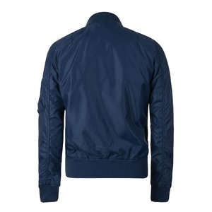 Chaqueta Bomber deportiva de invierno personalizada, abrigo estampado de talla grande, logotipo frontal bordado de lona 100%, servicio OEM de alta calidad para hombres - Product Image 2