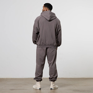 Sweat-shirt à capuche Boxy surdimensionné et survêtement en coton respirant de haute qualité OEM pour hommes - Product Image 2