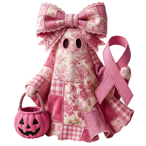 Impresiones DTF Listas para Enviar, Diseño de Calabaza Fantasma para la Concientización sobre el Cáncer de Mama, Transferencias de Plastisol Termoadhesivas, Precio al por Mayor - Product Image 5