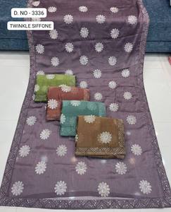 เสื้อเบลาส์ผ้าชีฟองสำหรับผู้ใหญ่ผ้าโปร่งทำจากผ้าโปร่งบางสไตล์อินเดียสำหรับใส่วิ่ง - Product Image 1