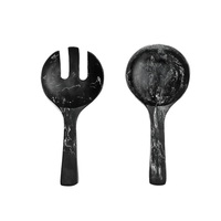 Couverts de service à salade au design classique à un prix raisonnable, taille et forme personnalisées, couverts en bois d'acacia, ensemble de 5 pour la maison