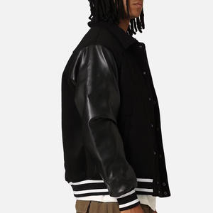 Chaqueta de Béisbol Vintage Personalizable para Hombre, Precio de Fábrica, 100% Algodón, Tela de Felpa, Chaqueta Universitaria Masculina - Product Image 3