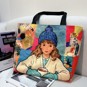 European <b>Vintage</b> Canvas Tote Bag Large Capacity Travel Organizer Factory Direct - Product Image 3