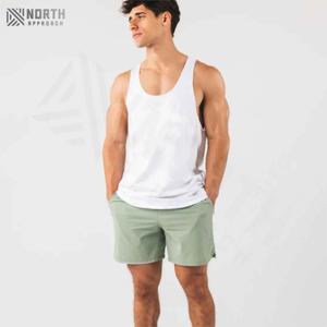 กางเกงขาสั้นผู้ชายผ้าโพลีเอสเตอร์/คอตตอนแบบลำลองสไตล์สตรีทแวร์สำหรับฤดูร้อน ลวดลายวินเทจฟอกสีซีดแบบย้อนยุค ผ้าแคนวาสทำสีซีดแบบดิสเทรส ทรงครอปสูง - Product Image 1