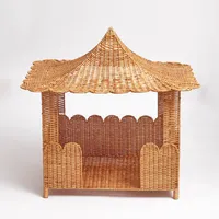 Lit en rotin de haute qualité pour maison pour animaux de compagnie pour chien chat Cage fils d'acier conception OEM variété personnalisée de couleurs du Vietnam