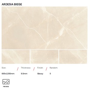 Azulejos de Porcelana con Aspecto de Mármol de Lujo de 600x1200 mm, Azulejos de Cerámica Esmaltada para Paredes y Pisos para Hoteles, Hogares y Salas de Estar - Product Image 2