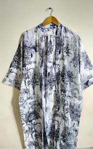 <span class=keywords><strong>Vestaglia</strong></span> da donna in cotone nero con stampa animalier Kimono verde <span class=keywords><strong>vestaglia</strong></span> per matrimoni estivi vacanze al mare e notti traspiranti - Product Image 3