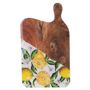 Planche à découper en bois de teck avec poignée en bois pour cuisine planche à découper moyenne cadeaux en bois - Product Image 1