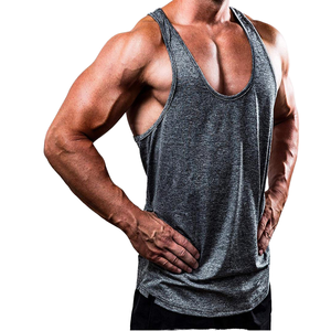 Camiseta interior para hombre, camisetas sin mangas de gimnasio, camisetas sin mangas de entrenamiento, camiseta sin mangas de entrenamiento de goma de nivel superior atractiva para Fitness Club - Product Image 2