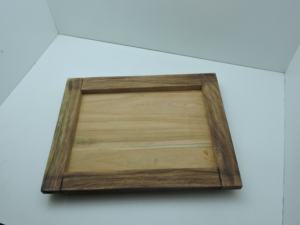 Plateau de service en bois de forme ronde de couleur marron de style vintage en bois massif naturel pour la vaisselle de bureau de fête d'anniversaire vaisselle utilisée - Product Image 4