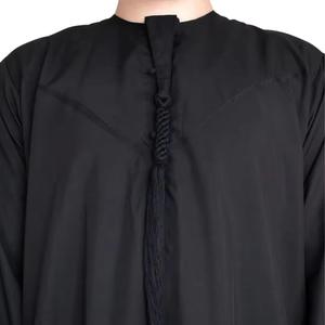 Venta al por mayor túnica de los hombres islámicos Jubba Thawb Color sólido túnica árabe paquistaní - Product Image 6