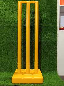 Plastic <b>Cricket</b> Full <b>Set</b> with 3 Stumps and 1 Bat Standard Size Customizable Packaging - Product Image 2