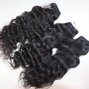 Vente en gros 30 pouces indien Remy corps modèle brut vierge cuticule aligné paquet ondulé style vague naturelle Extensions de cheveux humains - Product Image 1