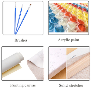 LS Simple Kids Painting Numbers 20x20 Encadré Musulman Eid Wall Art <span class=keywords><strong>Débutant</strong></span> Paysage Nature Morte <span class=keywords><strong>Peinture</strong></span> Numéros Décoration pour Enfants - Product Image 5