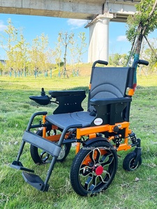 Silla eléctrica plegable portátil, batería duradera, Marco naranja, silla de ruedas, silla de ruedas eléctrica, se coloca en el maletero para viajar, se puede llevar a cabo en el momento de la carga, se puede llevar a la cama, se puede usar en el maletero, se puede viajar, se puede conectar a la silla de ruedas. - Product Image 6