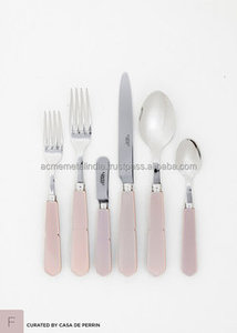 Ensemble de cuillères à thé en acier inoxydable miroir avec couleur cuivre et poignée émaillée blanche Ensemble de couteaux à beurre de table parfait - Product Image 4