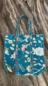 กระเป๋าผ้าฝ้ายทำด้วยมือใบใหญ่ลายดอกไม้สำหรับผู้หญิงเครื่องประดับแฟชั่นสำหรับฤดูร้อนของขวัญพิมพ์ลายดอกไม้ที่สวยงามสำหรับเธอ - Product Image 2