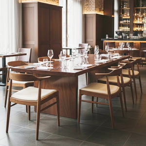 Mesa de Comedor Gigante de Madera Suar, Moderna, Minimalista y Duradera, al Mejor Precio Directo de Fábrica, para Muebles de Hotel y Uso en Restaurantes - Product Image 6