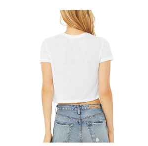 Top corto para mujer, camisetas cortas de gran tamaño para mujer, camisetas cortas de diseño personalizado al por mayor, camisetas cortas de media manga con hombros caídos para mujer, Tops cortos - Product Image 6