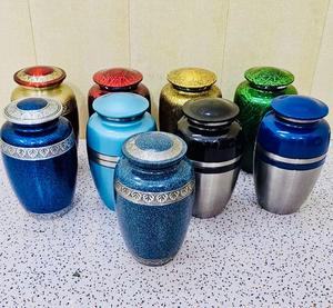 Urna de Cremación de Aluminio, Urna Funeraria de Aluminio, Urna de Cremación de Metal, Urna de Aluminio para Cenizas, Urna Conmemorativa de Aluminio, Urna de Cremación Azul - Product Image 2